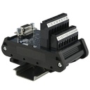High Density 15-Pin Female D-Sub to Screw Terminal Block Interface Module | 2.5A, 120V AC | 26-12AWG | DIN Rail Mount | RS232 Breakout Board | Industrial Interface Module | ASI 11101