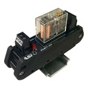 24Vdc Relay Module, Led Coil Status, Fixed Relay, 10 Amp, 250 VAC Contact, 24-12 AWG, Spdt, DIN Rail Mount