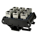 ASI 16033 RJ45 DIN Rail Patch Panel | 3 Independent Circuits | Shielded RJ45 Cat5e Ethernet Connectors | Parallel Wiring | Industrial & Commercial Networking