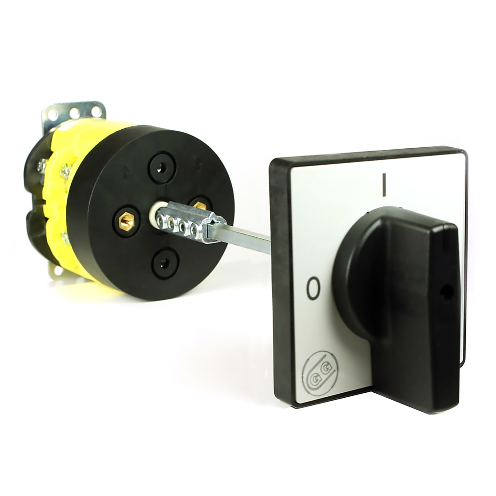 ASI A-101950G Panel Mount Disconnect Switch | 3 Pole, 63A, 600V AC | Black Handle, 100mm Shaft | UL508 Listed | Replacement for ABB 6A619