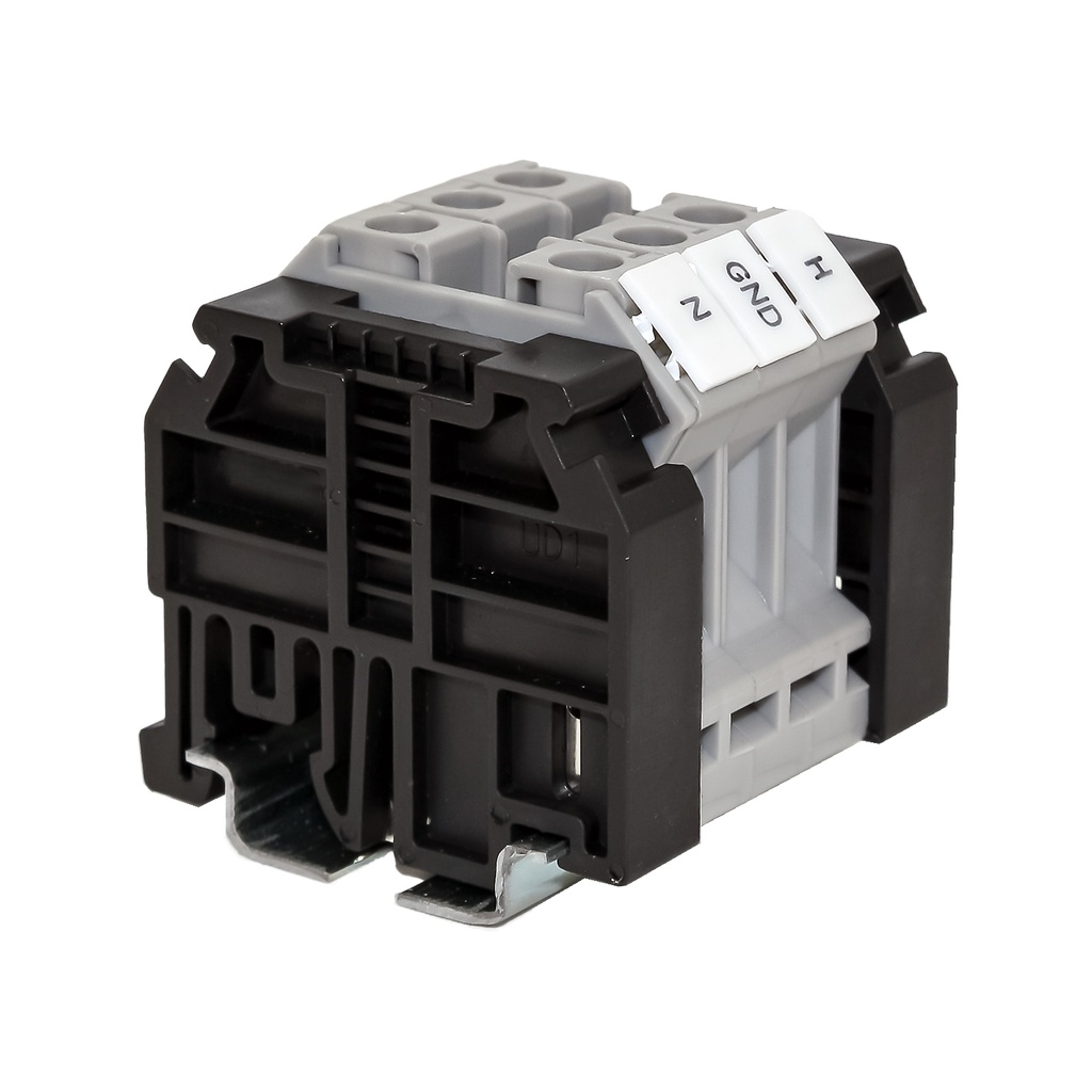Customer DIN RAIL Assembly: 3 Terminal Blocks, 2 End Stops, Labels, 2" DIN RAIL