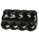 Insulated Multi Tap Connector, 4 Port, 6 - 3/0 AWG, 600V, Black Insulation, Single Side Wire Entry, UL Listed 486B