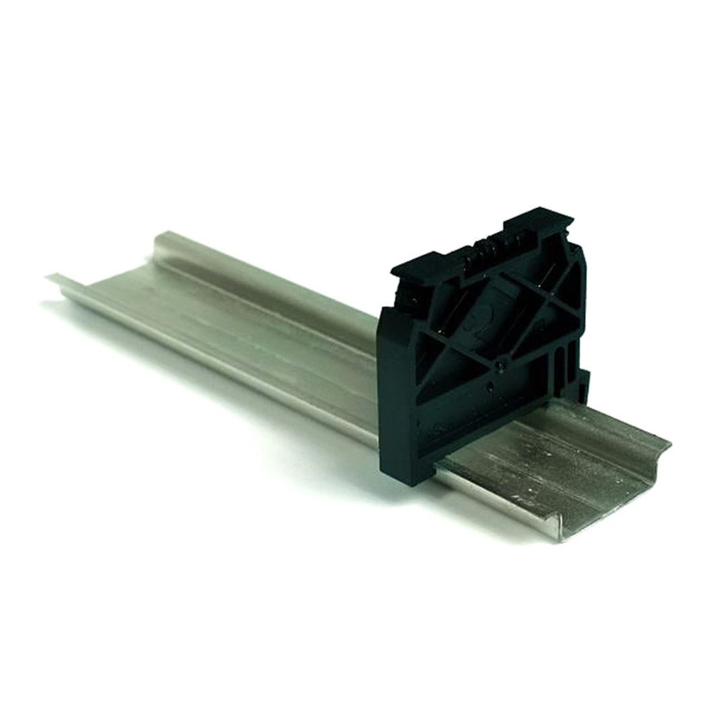 DIN Rail End Stops | Snap-Lock, Black 8mm