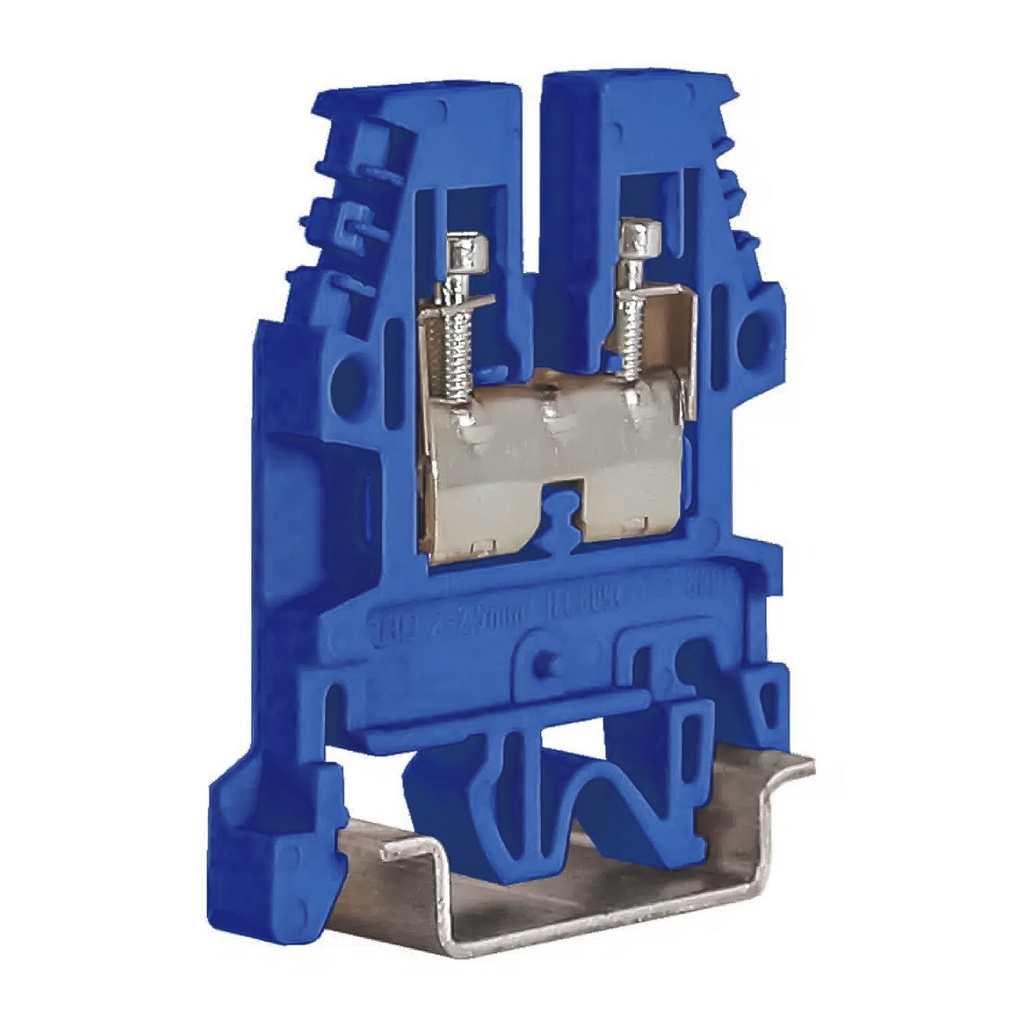 Exe Blue DIN Rail Screw Terminal Block, Screw Terminal Block With 20 Amp, 20-12 AWG, 600V, UL Rating, 5.5mm Width 