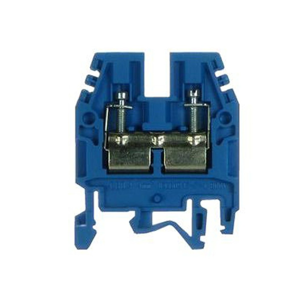 Exe Blue DIN Rail Screw Terminal Block, Screw Terminal Block With 30 Amp, 20-10 AWG, 600V, UL Rating, 6.5mm Width 