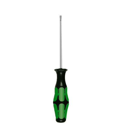 Screwdriver with Green/Black Handle, Non-Insulated shaft, 6.30 Long