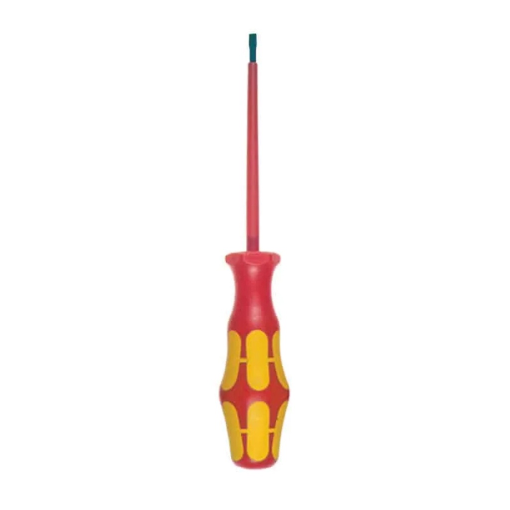 Screwdriver with Red/Yellow Handle, Insulated shaft, 7.68 Long