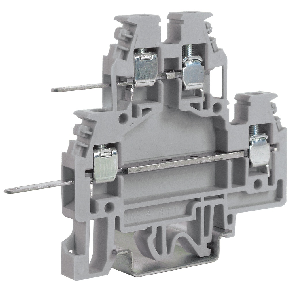 2-Level Feed-Thru Terminal Block, screw clamp to solder lugs