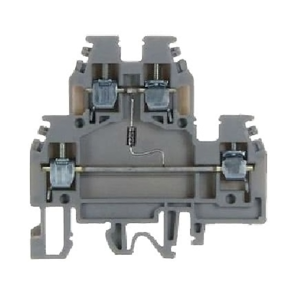 2 Level Terminal Block With A Protection Diode, 1N4007 Between the Upper and Lower Level