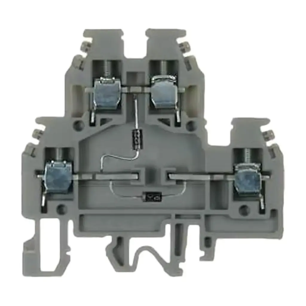 Screw Clamp 2-Level Terminal Block with 2 diodes for test circuits
