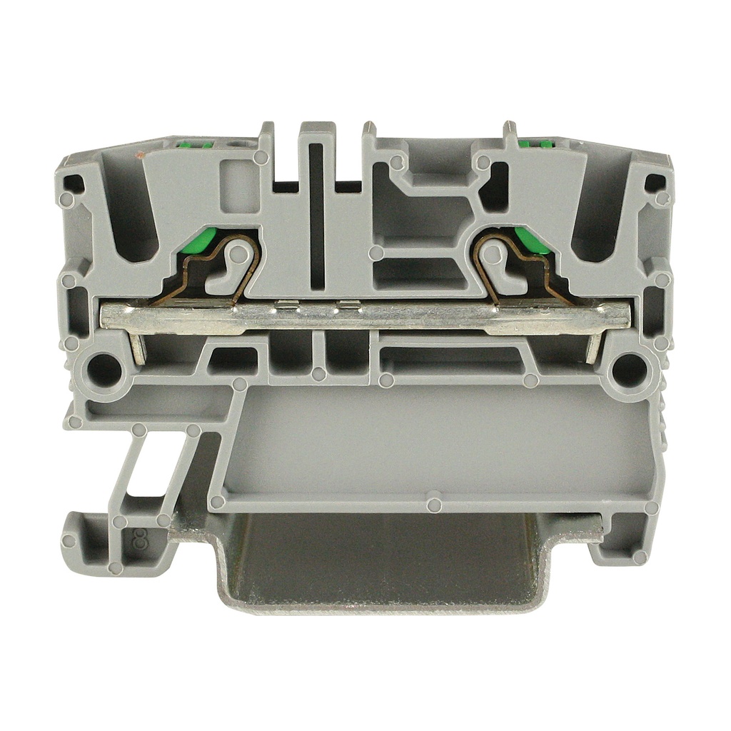 2 Wire Spring Loaded Terminal Block, 5.2mm Wide, 24-12 AWG 20A 600V, 