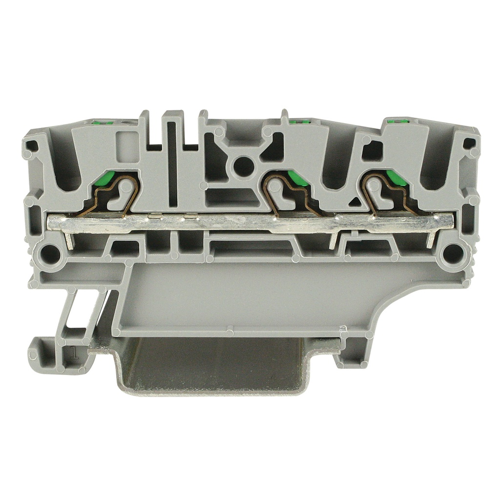 Terminal Block, Push-In, 3-Wire, 5.2mm Wide, 20A, 600V, 24-12AWG, Grey, Hazardous Location