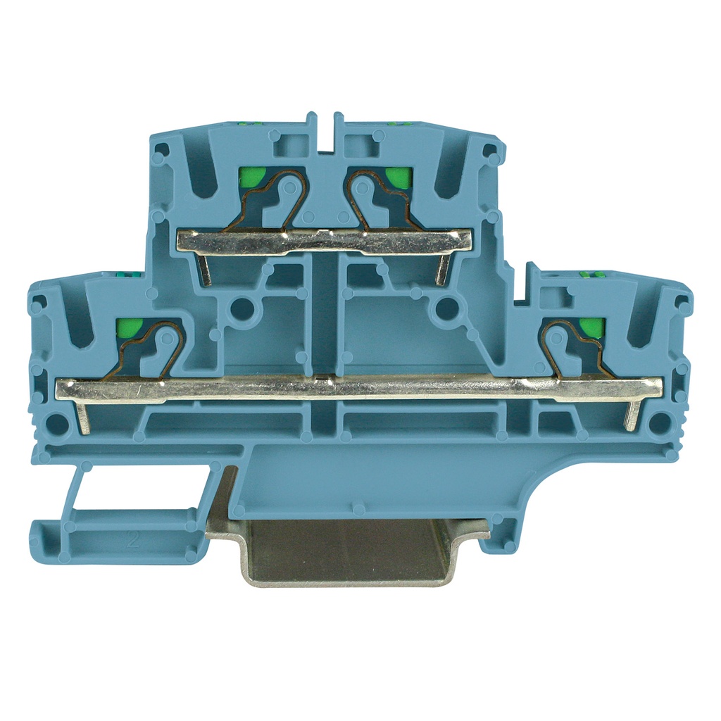 Hazardous Location 2 level Push-In Terminal Block, DIN Rail Mount, Ex Rated, 6.2mm, UL 24-10 AWG, 30A, 600V, 