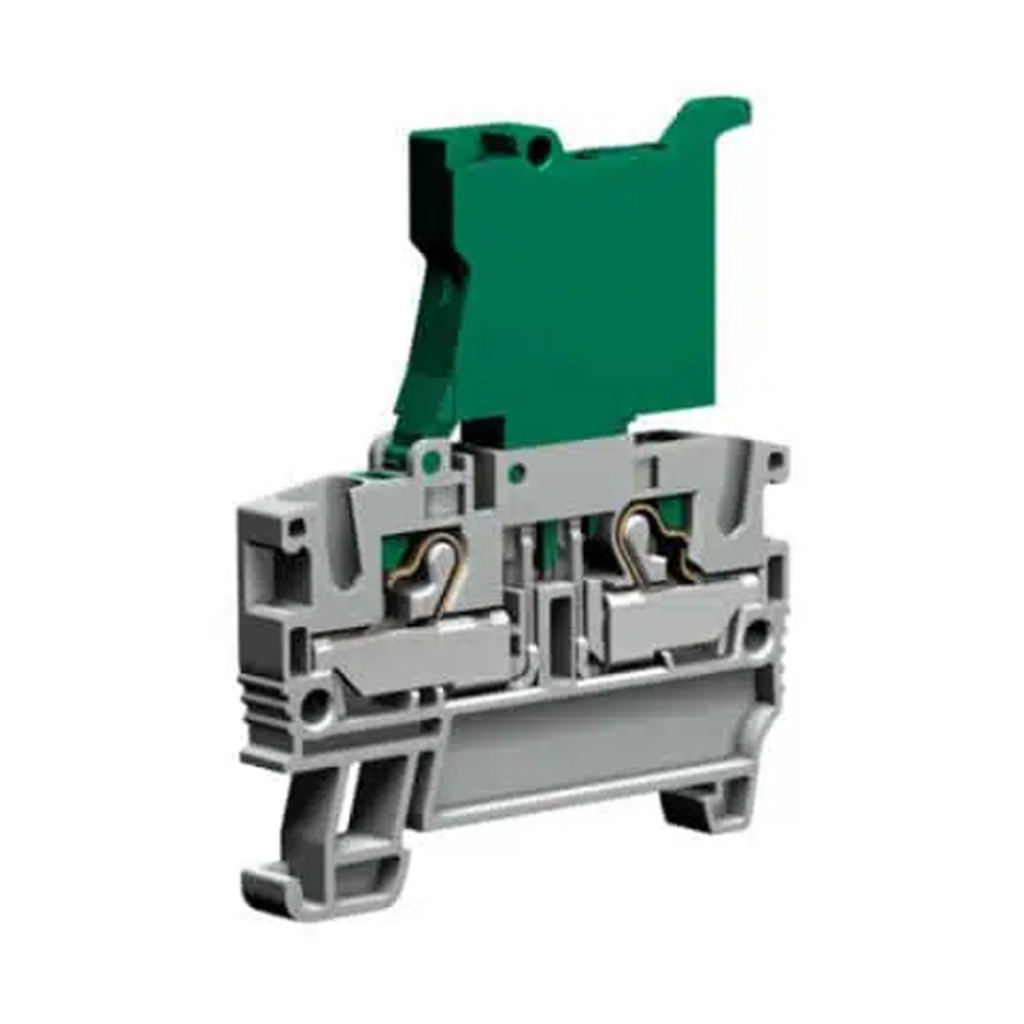 DIN Rail Fuse Terminal Block With 12V And 24V LED Blown Fuse Indication, And Push-in Connections, 6.3A, 600V, UL, 