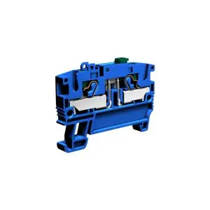 Knife Disconnect Push In Terminal Block, Ex Rated, Blue Housing, 6.2mm, UL 24-10 AWG, 18.5A, 300V, EFS200BL