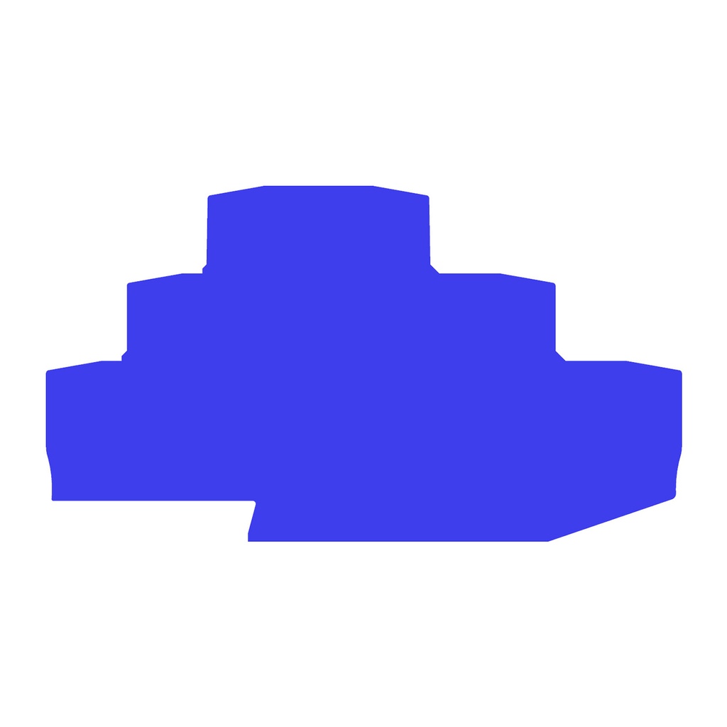 ASI  Terminal Block End Cover for EFT200BL Push-In Terminal Blocks, Blue, 1.5mm Wide