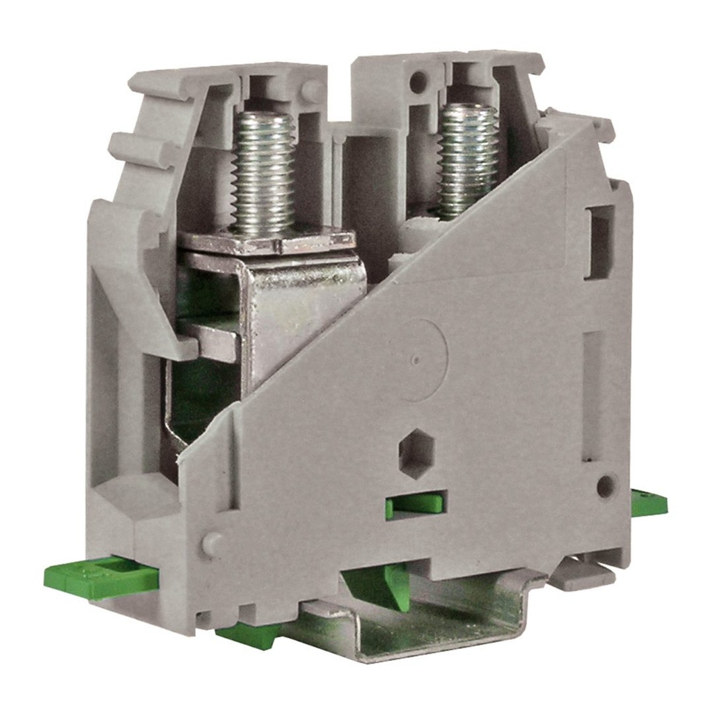 High Current Terminal Block, DIN Rail Mount Power Terminal Block, 215 Amps, 600 Volts, 8-4/0 AWG, UL Rated