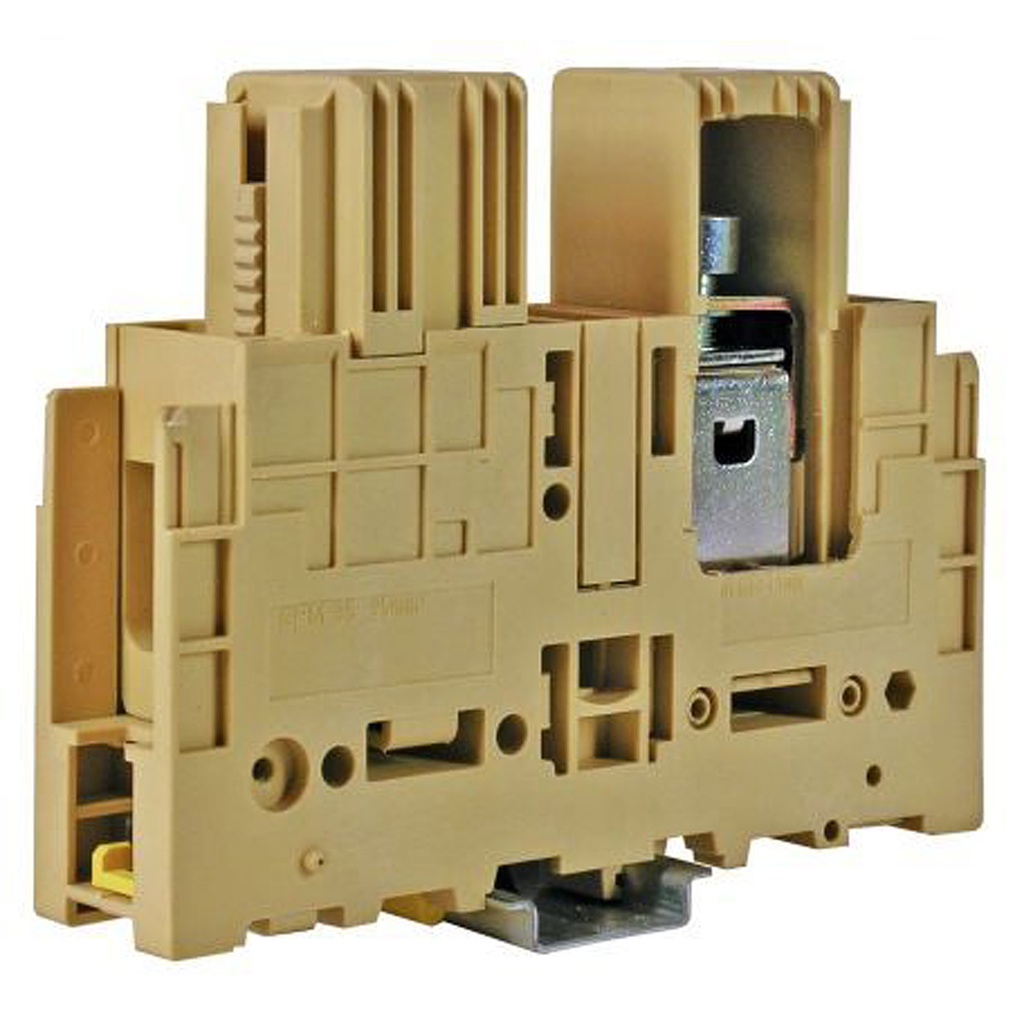 High Current Terminal Block, DIN Rail Mount, 200 Amp Feed Through Terminal Block, 2 AWG to 4/0,  1000V IEC Rating, 