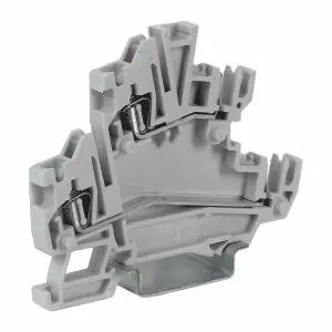 Pluggable 2 level DIN Rail Spring Type Terminal Block, Accepts 5.08mm Spacing Pluggable Terminal Blocks