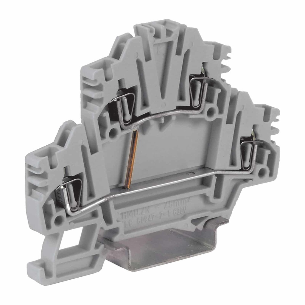 Spring Clamp 2-Level Terminal Block, permanent internal connection