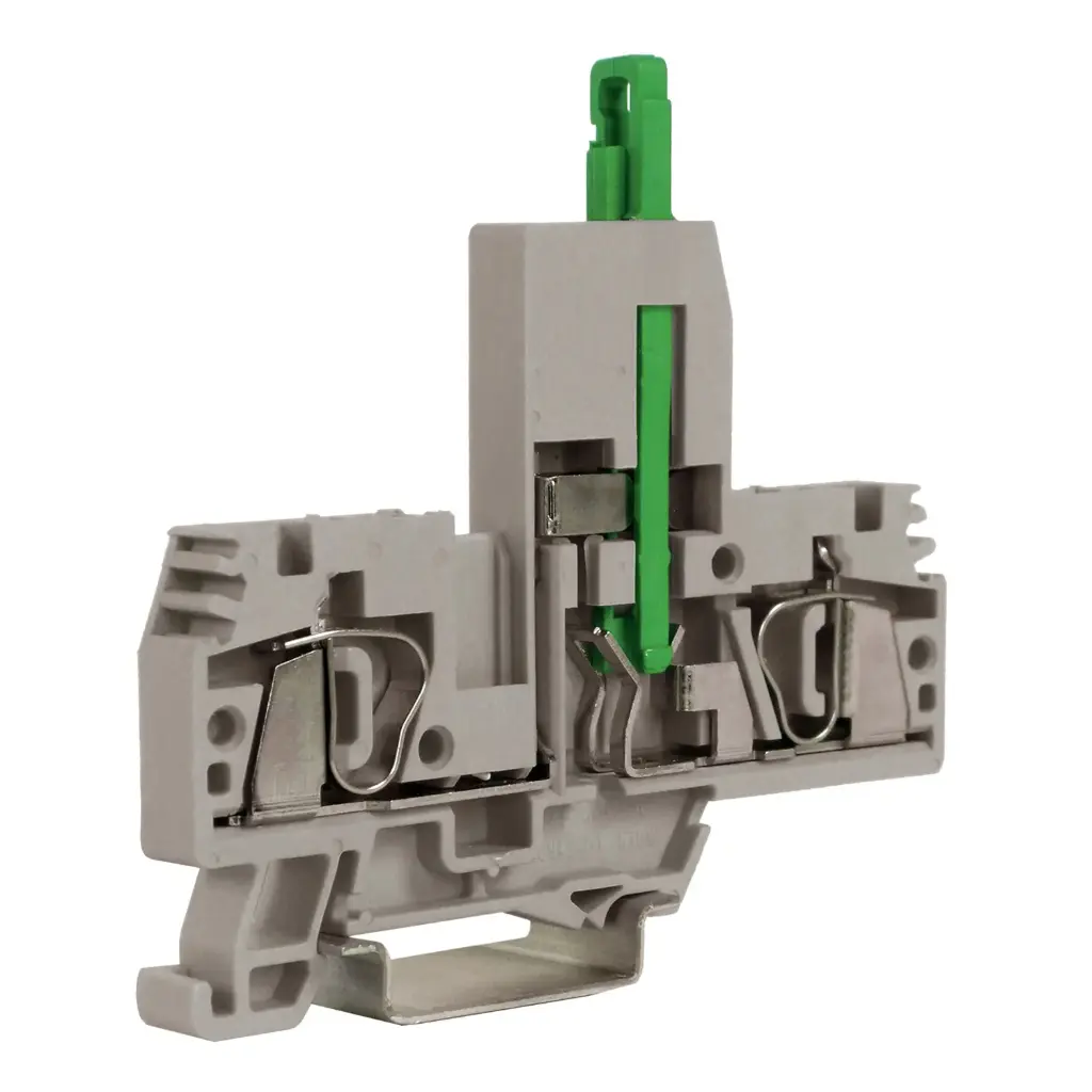 Spring Clamp 5x20mm Fuse Terminal Block, 48V LED blown fuse indication