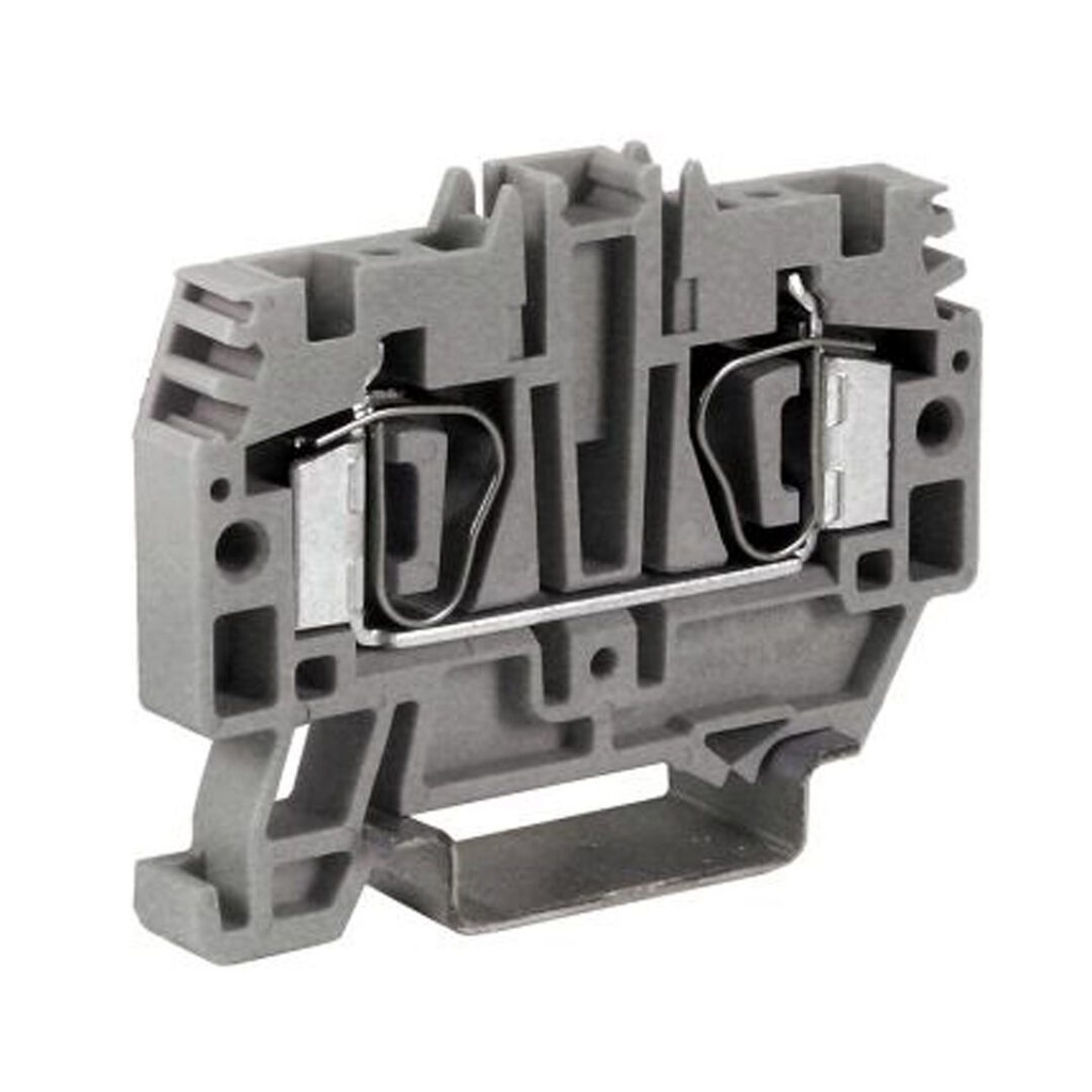 2 Wire Spring Terminal Block,  For 2 Wires, 28-10 AWG, 30 Amp, 600V, 6.2mm