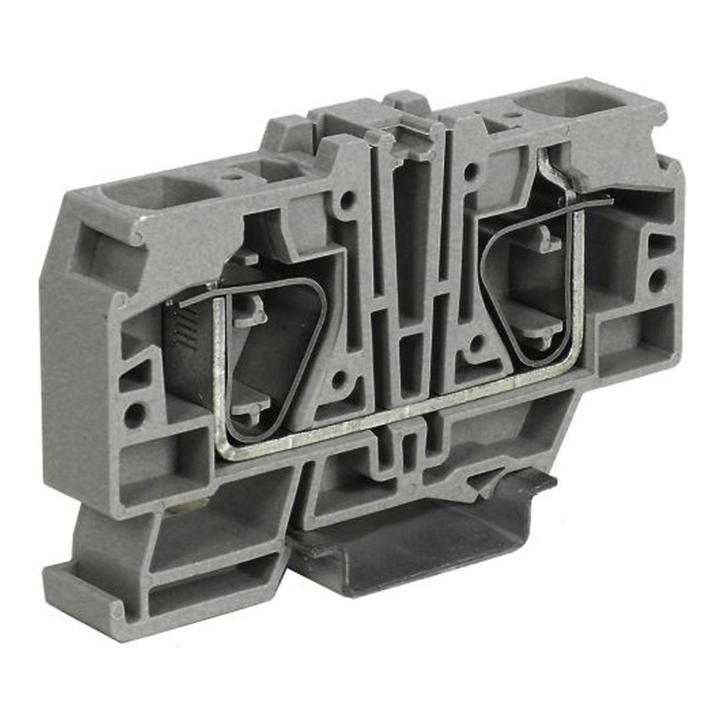 Power Distribution Terminal Block, Spring Terminal Connections, DIN Rail Mount, UL Rated 18-4AWG, 30A, 600V, 