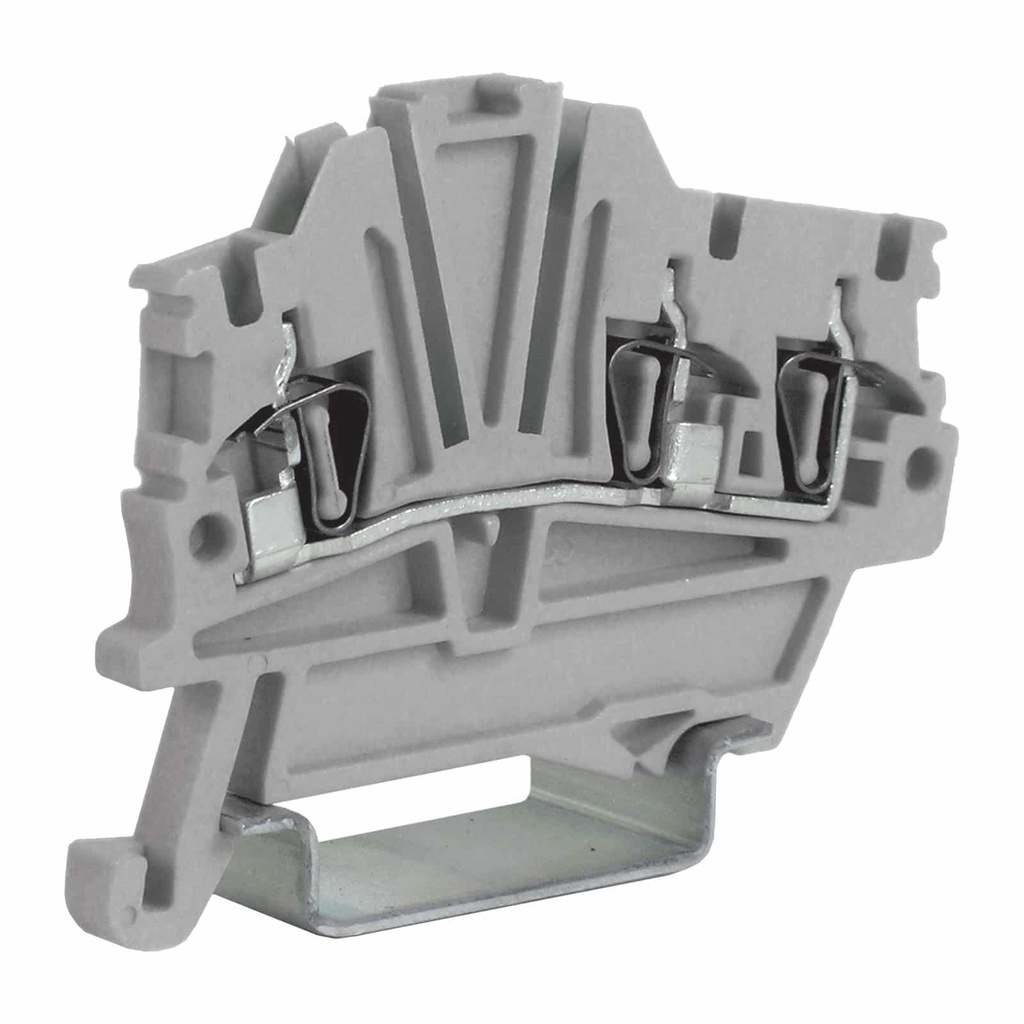 3 Wire Spring Terminal Block, Spring Clamp Feed Through Terminal Block For 3 Wires, 26-14 AWG, 15 Amp, 600V