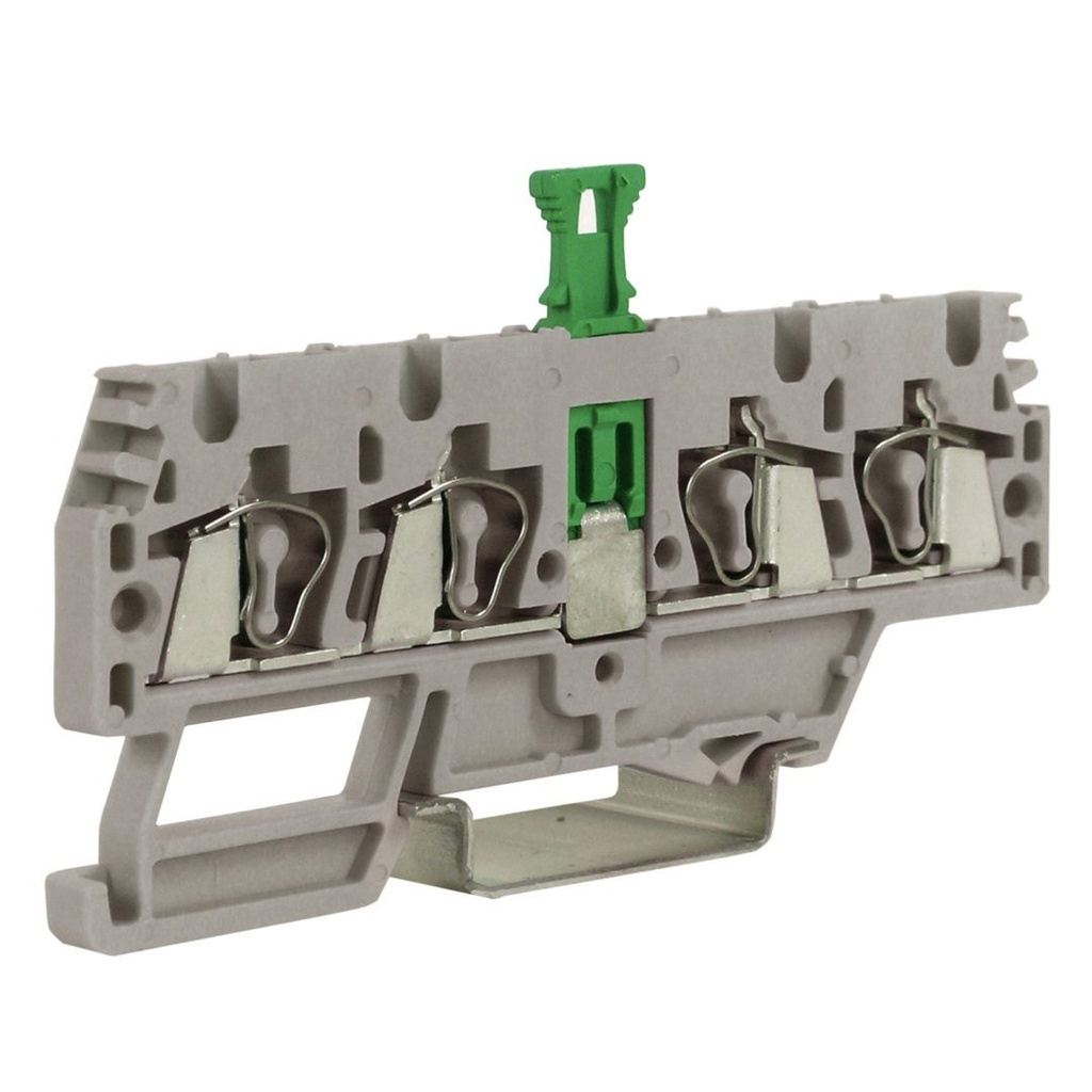 DIN Rail Spring Type Circuit Disconnect Terminal Block, Opens 2 Wires From 2 Wires