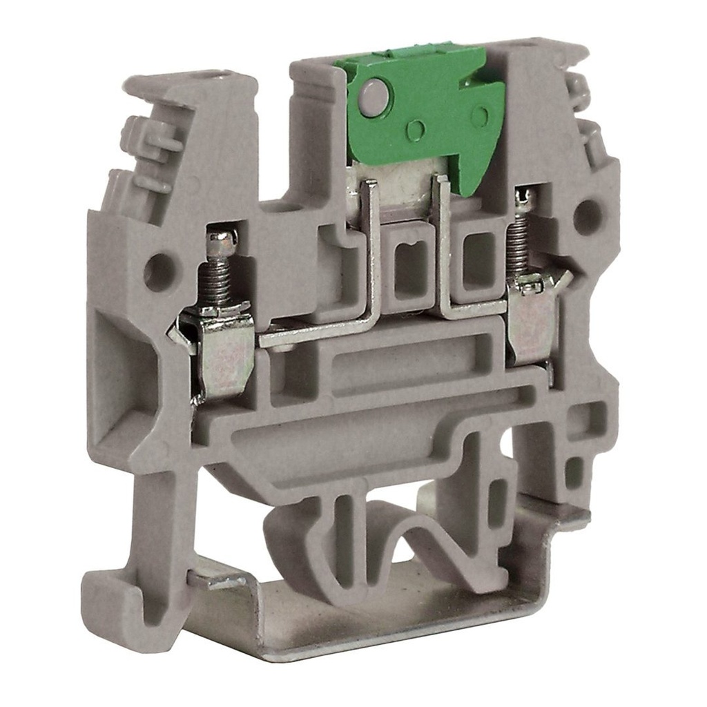 DIN Rail Knife Disconnect Terminal Block, Green Lever, 20-12AWG, 5.5mm