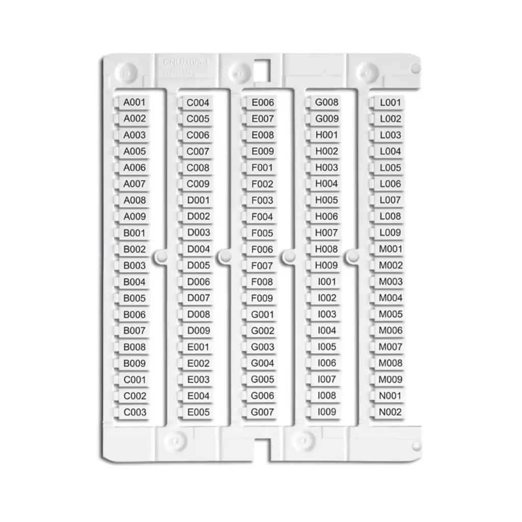 Terminal Block Markers 5.2 x 10 x 1.6 mm Universal, White, Blank