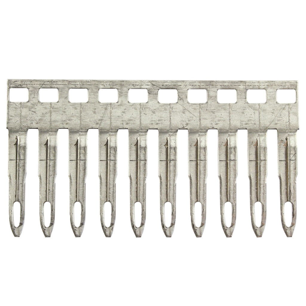 10 Position Easy Bridge Push-In Uninsulated Jumper for SFR.6 series Terminal Blocks, 