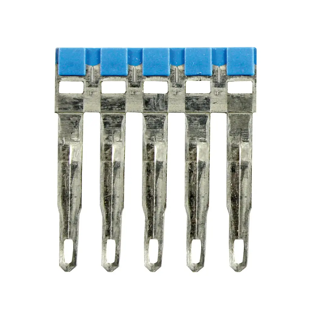 Push-In Easy Bridge Plus Insulated Jumpers, for 5.2mm pitch terminal blocks, Blue,5 position