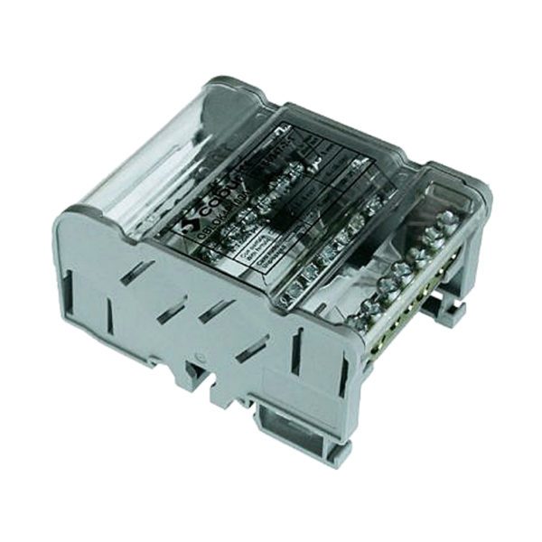 ASI QBLOK4126 | DIN Rail Mount Power Distribution Block | Four Busbar, 125A, 1000V | 4x 15-Output Connections | Electrical Power Splitter | Single Unit