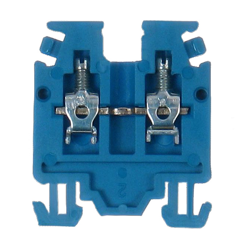 Exi Rated Mini DIN Rail Terminal Block, Mounts On Mini DIN Rail 15mm, UL Ratings 26-14 AWG, 15A, 600V, Blue Housing, 