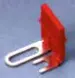 Short Circuit Jumper, 2-position for use with SCB.6 sliding link terminal blocks, Red Insulator