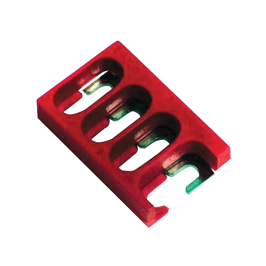 Short Circuit Jumper, 3-position for SCB.4 Terminal Blocks, Red
