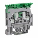 Fuse Terminal Block, DIN Rail Mount, Compact Lever Style DIN Rail Fuse Terminal Block For Glass Fuse, Gray, 