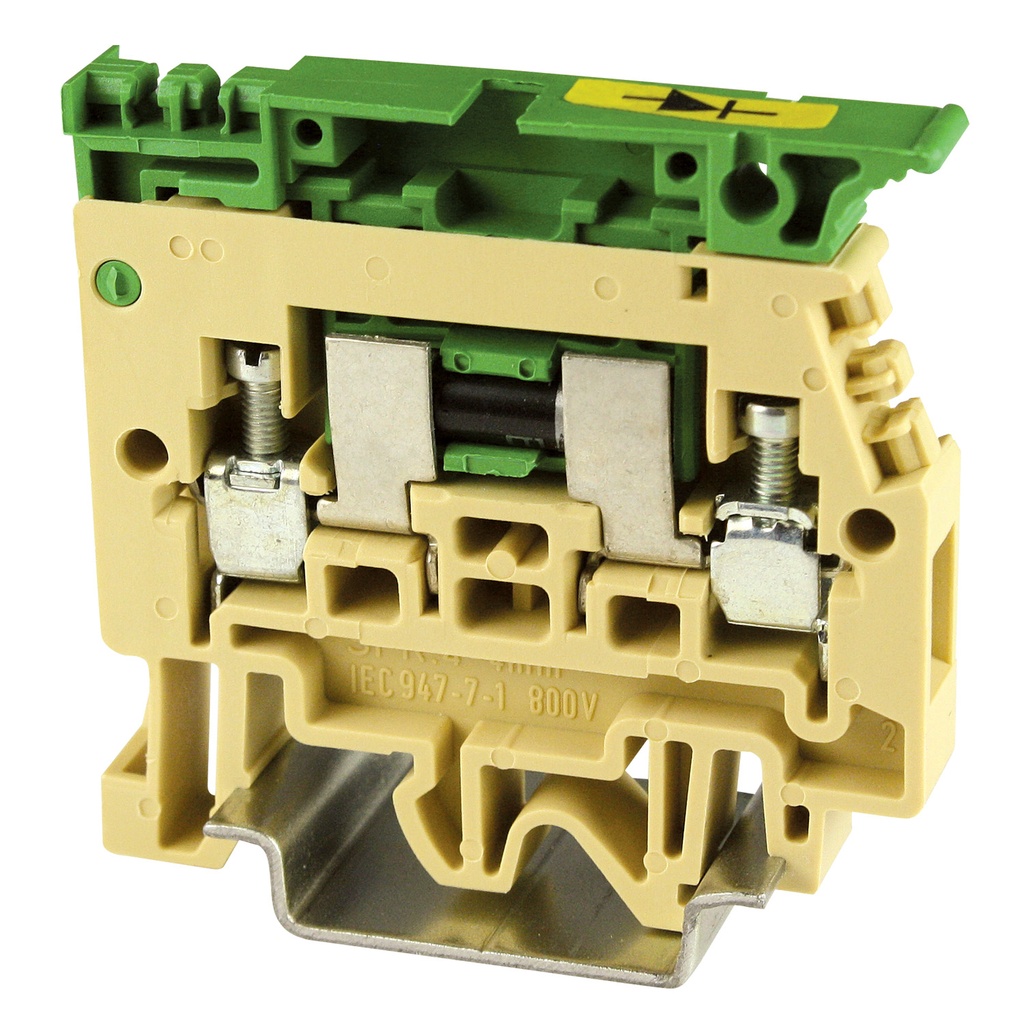 DIN Rail Terminal Block With Integrated Diode, Terminal Block With 1 Amp Diode, 2-Wire Screw Clamp, Levered 