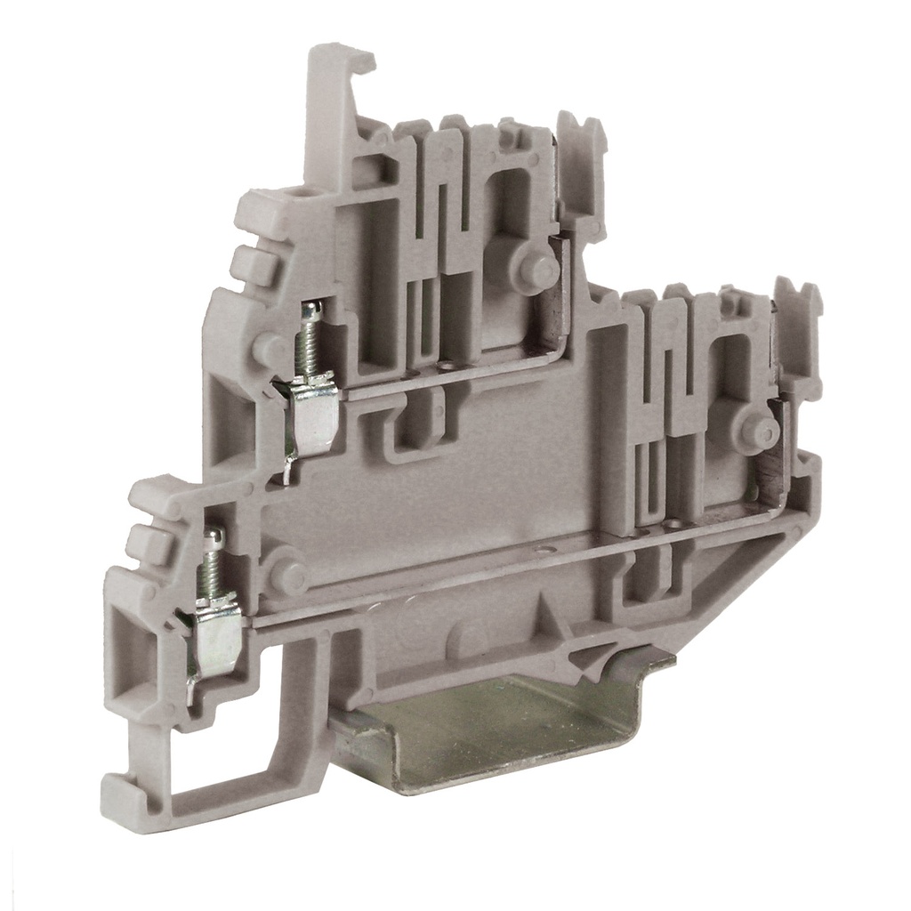 2 Level Pluggable DIN Rail Terminal Block That Accepts Pluggable Terminal Blocks 5.08mm, 