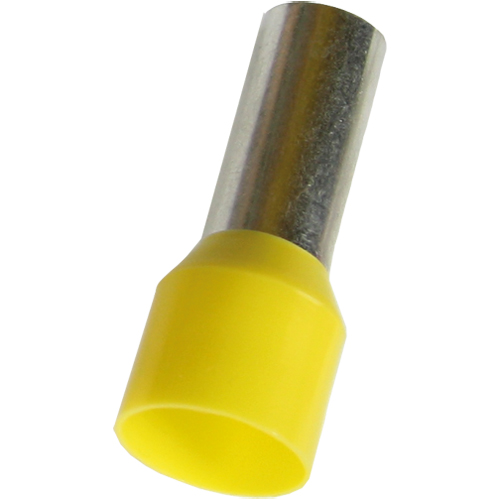 4 AWG Wire Ferrules Insulated, Yellow
