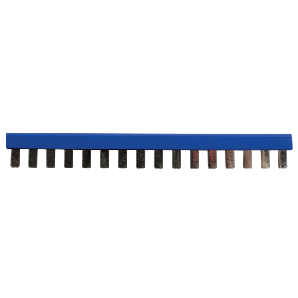 16 position cross connection jumper, 6.2 mm, 16 Amp, Blue