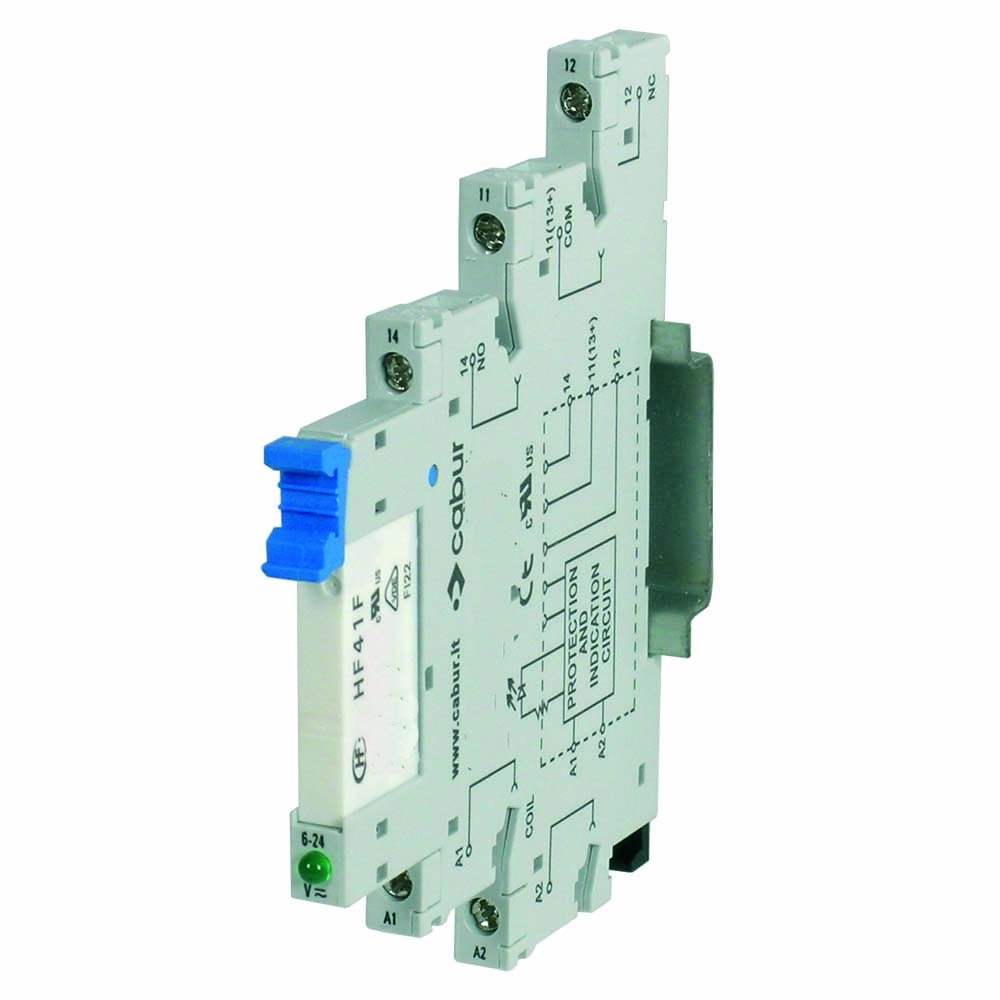 Terminal Block Relay, 24V AC/DC Input, 250V AC Output, DIN Rail Mount, UL Listed