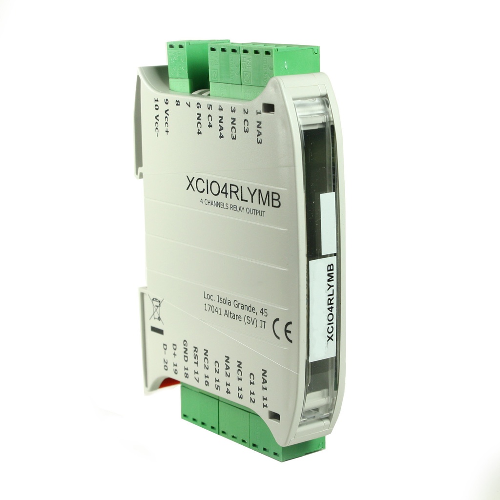 Modbus RTU Controlled 4 Channel Relay Output Module, 