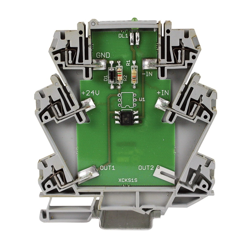 DIN Rail SSR Terminal Block, 4-30Vdc Input, 3-30Vdc, 80mA Output