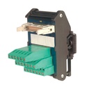 Compact 60 Pin Flat Ribbon Cable Breakout Board, DIN Rail Module, With High Density 3 Level PCB Screw Terminals