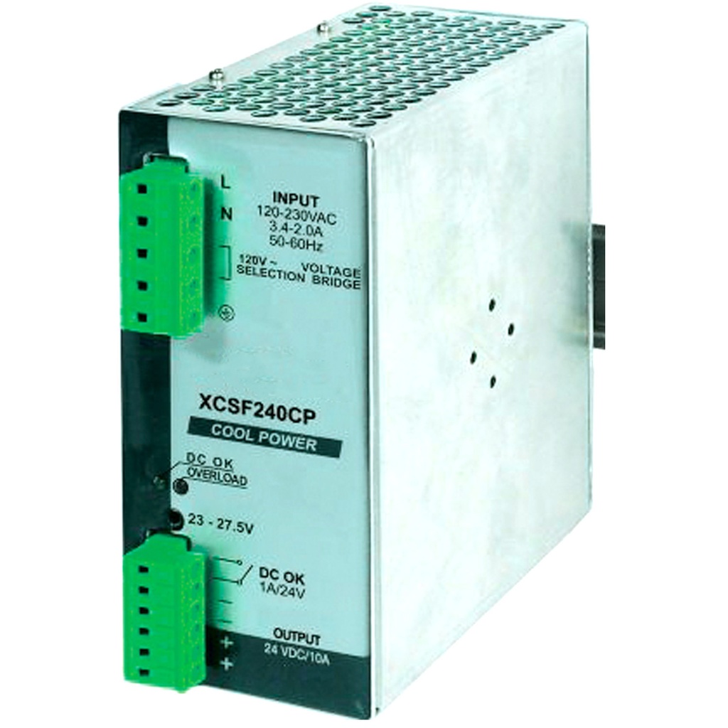 48VDC 5A Redundant DIN Rail Power Supply | 240W | Internal ORing Diode | 120/230VAC Input | XCSF240DP