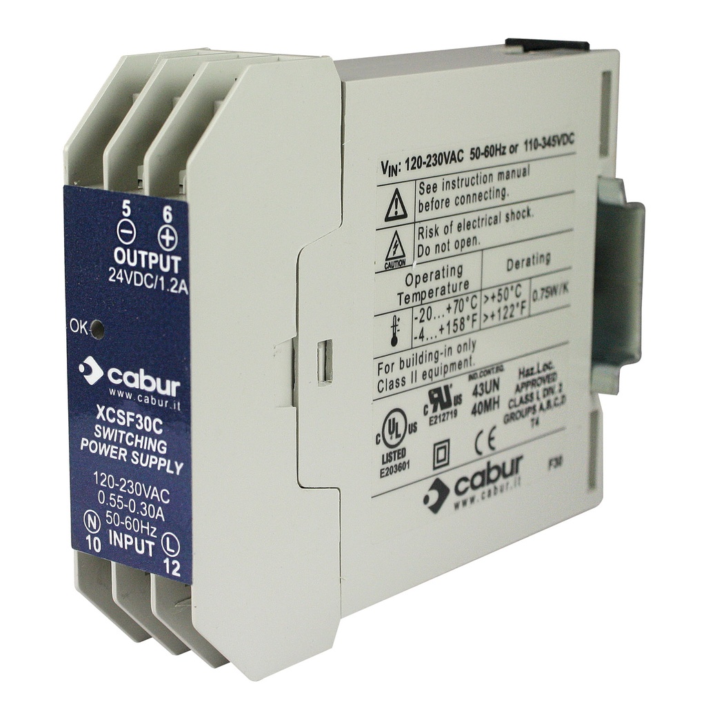 24 Vdc, 28W Compact Power Supply, 1.2A, 120-230Vac