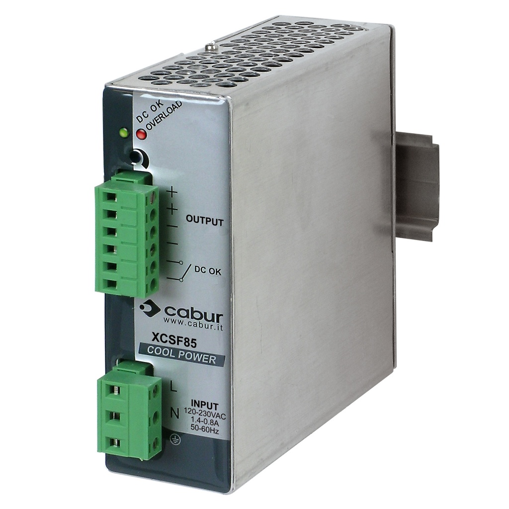 24V DC DIN Rail Power Supply For Parallel Operation, 3.5A or 85 Watt Output, 120V AC Input, UL508 Listed