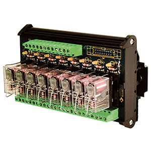 8 Channel 24Vdc Relay Module, DIN Rail Mount, 24Vdc Input, 250Vac Output, 16A, 